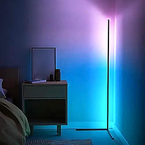 【日本製】 RGB 変色 間接照明 358種類のライトの効果 コーナーライト LEDランプ 北欧風 フロアライト 調光可能 フロアランプ フロアライト