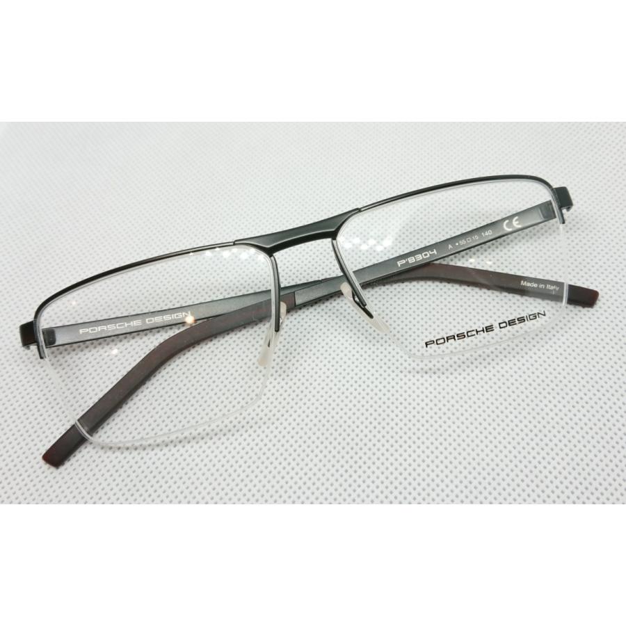 《国内正規品》PORCHE DESIGN ポルシェデザイン　眼鏡フレーム　P8304　度付きレンズ可能　55サイズ　イタリア製