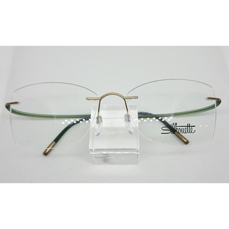 Silhouette シルエット Essence 眼鏡 メガネ フレームレス 超軽量 メガネ フレーム 5523 Gr 5542 サイズ52 度付可 マットゴールド グリーン 縁なし Sil0010a 横ガオ 通販 Yahoo ショッピング