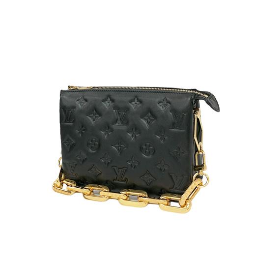LOUIS VUITTON ルイ ヴィトン クッサン BB ラムレザー ノワール M59598  