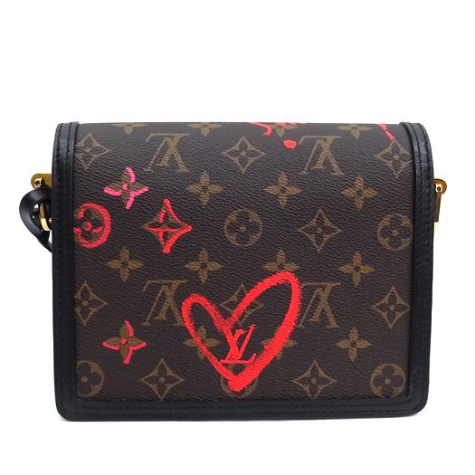 LOUIS VUITTON(ルイ・ヴィトン) モノグラム ドーフィーヌMINI フォールインラブ ショルダーバッグ 肩掛け 斜め掛け モノグラムキャンバス レザー ブラウン茶 ブラック黒 レッド ピンク ゴールド金具 M45889 レディース 40802183094【中古】【アラモード】 LOUIS VUITTON（ルイ・ヴィトン） ドーフィーヌMINI フォールインラブ