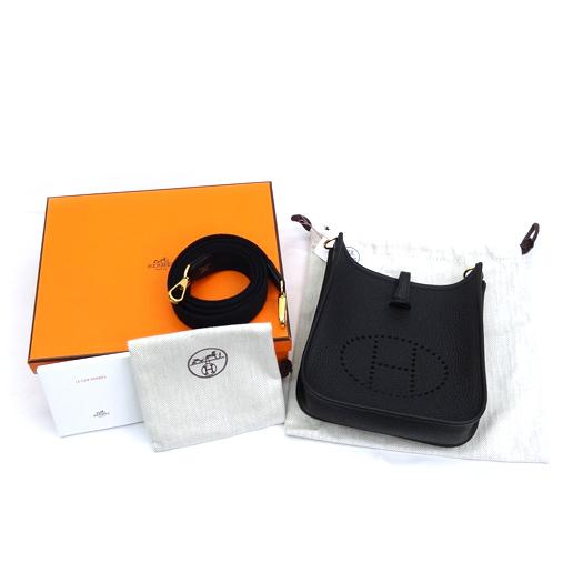 エルメス エヴリン TPM トリヨン ブラック 黒 ゴールド金具 U刻印 ショルダーバッグ HERMES（エルメス） エヴリン TPM トリヨン ブラック 黒 ゴールド金具