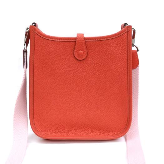 エルメス エヴリン TPM アマゾン ショルダーバッグ T刻印 ローズテキサス シルバー金具 HERMES 横浜BLANC エヴリン エルメス TPM アマゾン ショルダーバッグ T刻印 ローズ