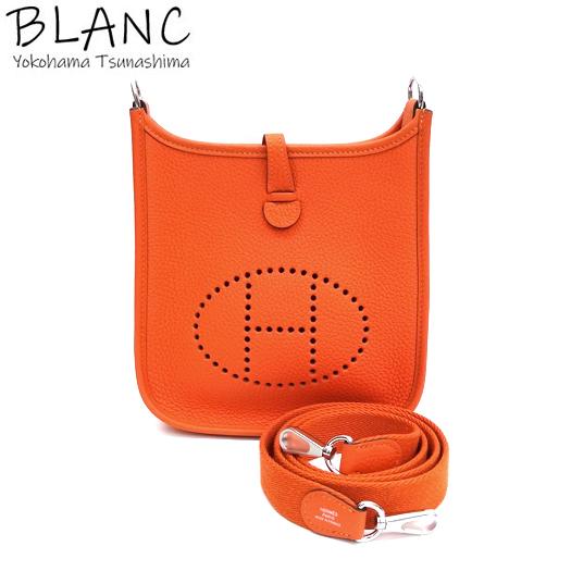エルメス エヴリンTPM ショルダーバッグ トリヨン オレンジ 2020年 Y刻印 シルバー金具 HERMES 横浜BLANC エヴリン エルメス エヴリンTPM ショルダーバッグ トリヨン オレンジ