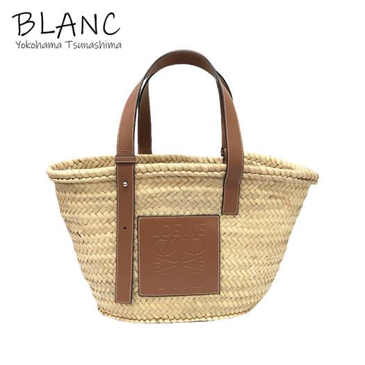 ロエベ バスケットバッグ ミディアム ヤシの葉 カーフスキン ナチュラル レディースファッション E04 3769 横浜blanc
