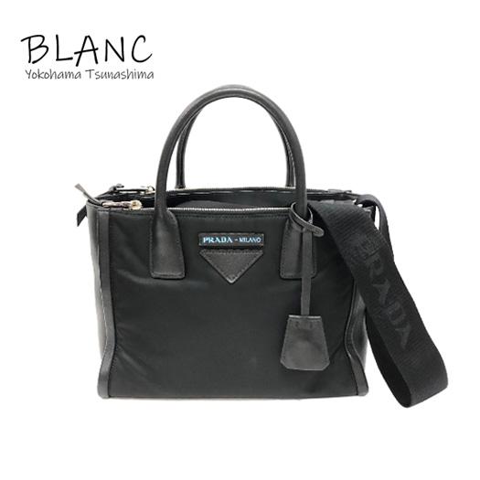 PRADA プラダ コンセプト 2WAYバッグ ナイロン レザー 1BA175 ブラック  
