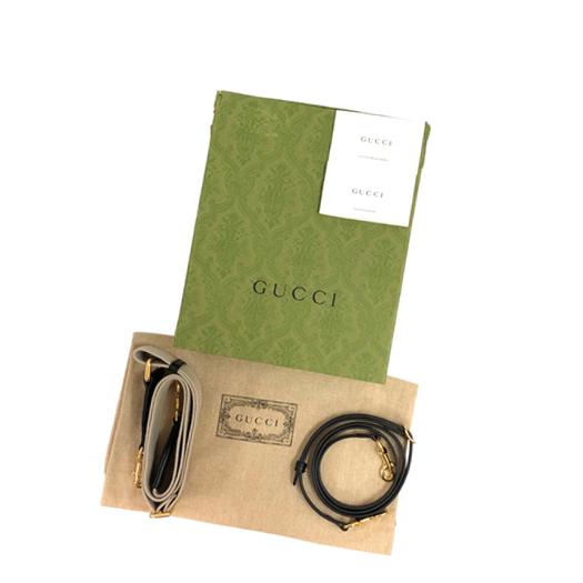GUCCI（グッチ） GGマトラッセ バケットバッグ レザー ブラック 728231