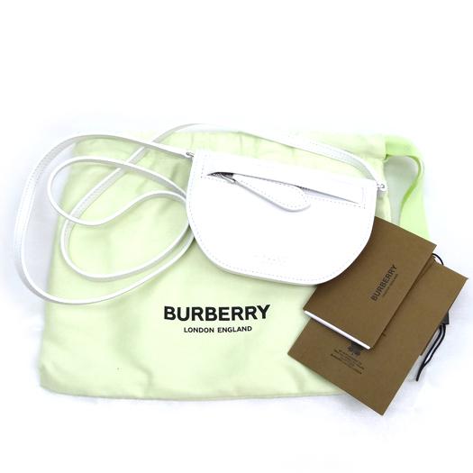 極美品✨ バーバリー ミニ オリンピア マイクロ ショルダーバッグ ホワイト BURBERRY（バーバリー） ミニオリンピア マイクロ ショルダー レザー