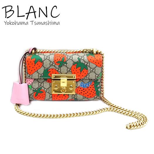 グッチ 409487 パドロックストロベリー総柄ショルダーバッグ GUCCI（グッチ） パドロック GGスモール ショルダーバッグ GG