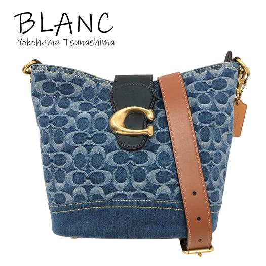 COACH（コーチ） タリ バケット バッグ シグネチャーデニム ブルー 