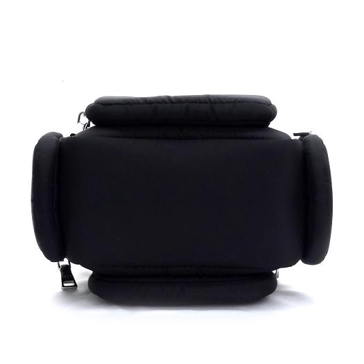 PRADA プラダ 2WAY ハンドバッグ ナイロン レザー ブラック レッド 黒  