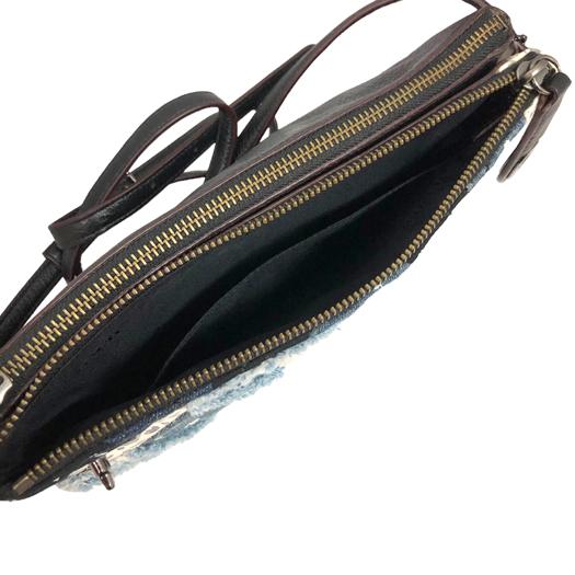 COACH コーチ キャニオン キルトデニム デニム レザー ブルー ブラック  