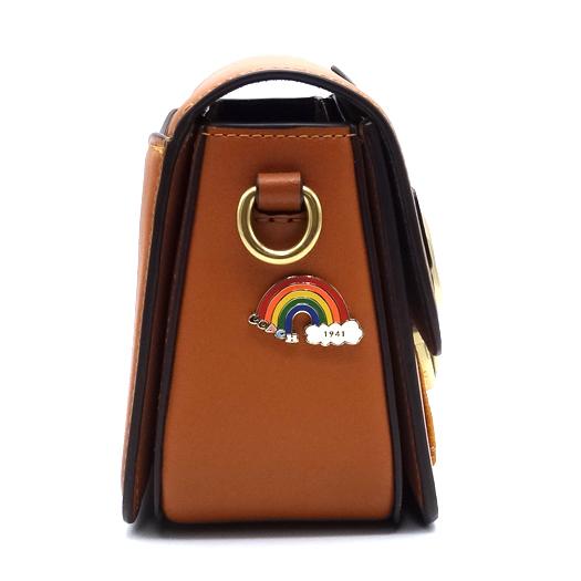 コーチ ストゥディオ ショルダー バッグ 19 ウィズ パッチ グラブタンレザー ブラウン CA136 ショルダーバッグ COACH（コーチ） ストゥディオ ショルダー バッグ 19 ウィズ パッチ