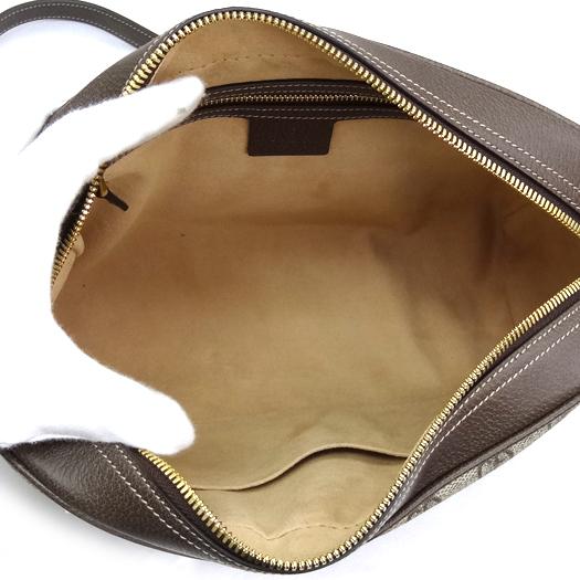 グッチ オフディア GGスプリーム ショルダーバッグ レザー ベージュ シェリーライン 517080 GUCCI（グッチ） オフディア GGスプリーム ショルダーバッグ レザー