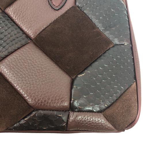 COACH コーチ パッチワーク キャリーオール ハンドバッグ レザー