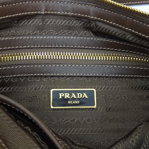 プラダ ロゴジャガード ショルダーバッグ キャンバス レザー ブラウン 1BH050 PRADA 横浜BLANC 楽天市場】プラダ ロゴジャガード ショルダーバッグ キャンバス レザー
