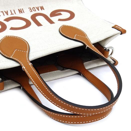 GUCCI（グッチ） GUCCIプリント スモール2wayトートバッグ レザー