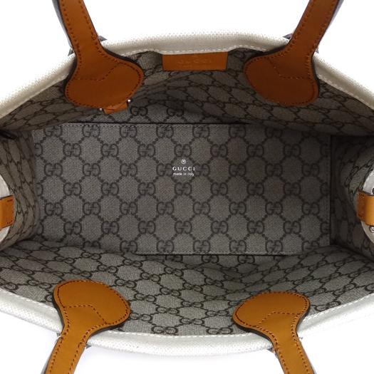 GUCCI（グッチ） GUCCIプリント スモール2wayトートバッグ レザー