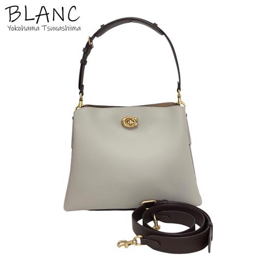 COACH コーチ ウィロウ 2WAYショルダーバッグ レザー グレー C2590  