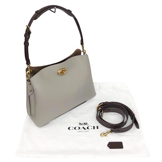 コーチ ウィロウ 2WAYショルダーバッグ レザー グレー C2590 COACH 横浜BLANC COACH（コーチ） ウィロウ 2WAYショルダーバッグ レザー グレー C2590