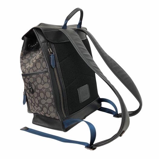 COACH（コーチ） リーグ フラップ バックパック シグネチャー レザー