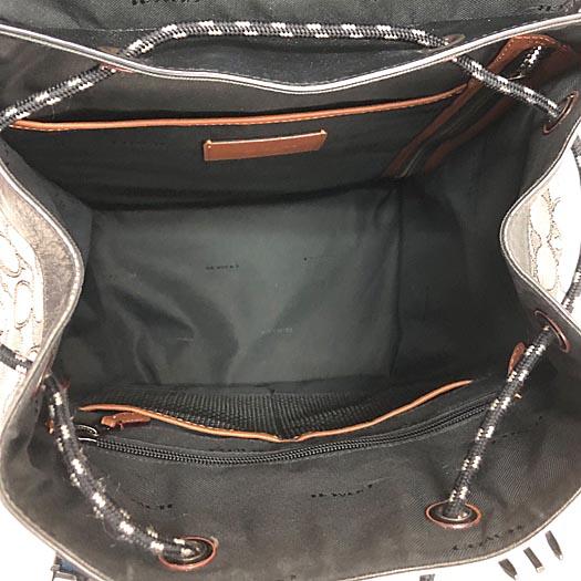 COACH（コーチ） リーグ フラップ バックパック シグネチャー レザー