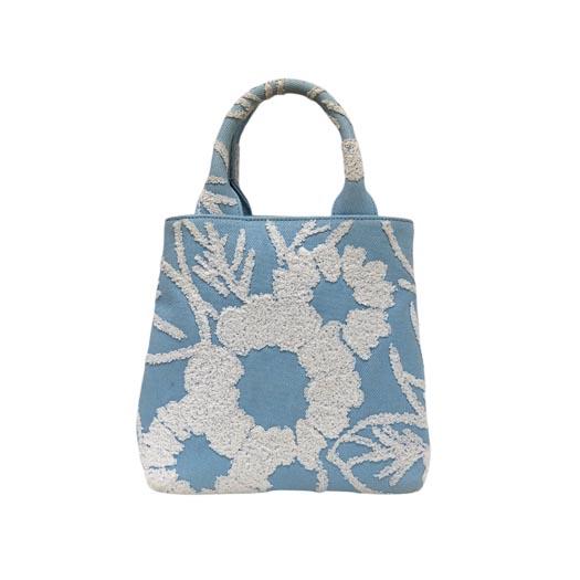 PRADA（プラダ） ドリル 2WAY ハンドバッグ 23年製 キャンバス ブルー