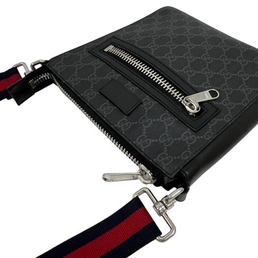 グッチ GGショルダー スモールメッセンジャー GGスプリーム ブラック グレー 523599 GUCCI 横浜BLANC GUCCI（グッチ） GGショルダー スモールメッセンジャー GGスプリーム