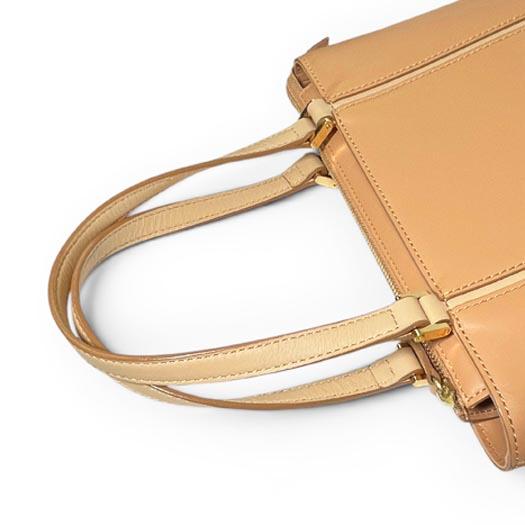 BURBERRY（バーバリー） チェック柄 ハンドバッグ レザー キャンバス