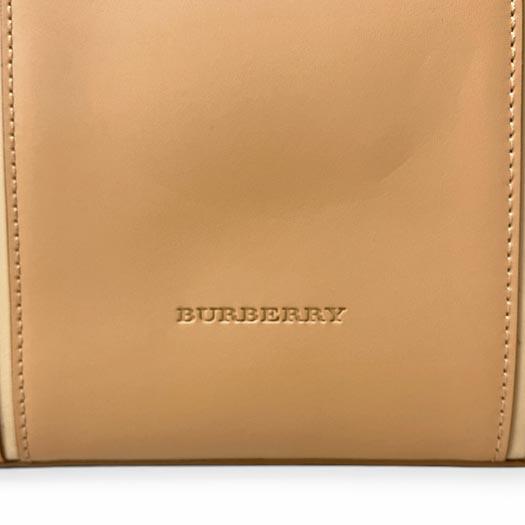 BURBERRY（バーバリー） チェック柄 ハンドバッグ レザー キャンバス