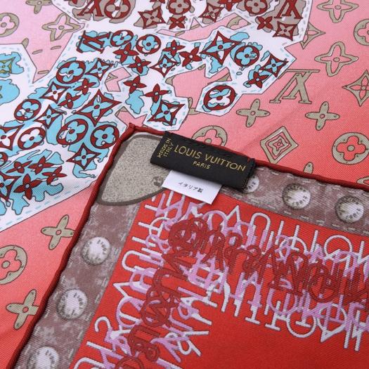 LOUIS VUITTON ルイ ヴィトン スカーフ カレ モノグラム マップ