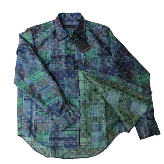 Louis Vuitton ルイヴィトン モノグラム ネオンチェック シャツ LOUIS VUITTON ルイ ヴィトン ネオンチェック シャツ メンズ