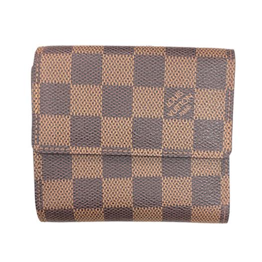 極美品　ルイヴィトン　ダミエ　エベヌ　ポルトフォイユ　エリーズ　財布　Ｗホック LOUIS VUITTON（ルイ・ヴィトン） ポルトフォイユ エリーズ ダミエ