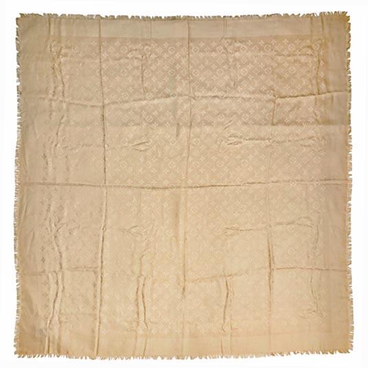 LOUIS VUITTONベージュ モノグラム 大判ストール 中古・古着通販】LOUIS VUITTON (ルイ ヴィトン) 大判ストール