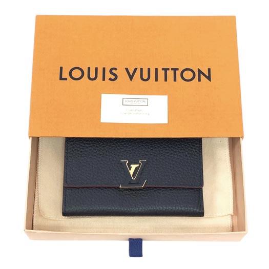 【極美品】ルイヴィトン ポルトフォイユ カプシーヌ コンパクト　マリーヌルージュ LOUIS VUITTON ルイヴィトン ネイビー マリーヌルージュ
