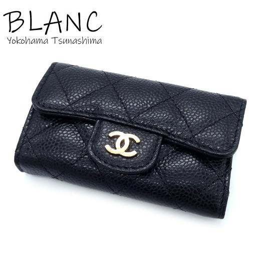 CHANEL シャネル キーケース 6連 マトラッセ キャビアスキン