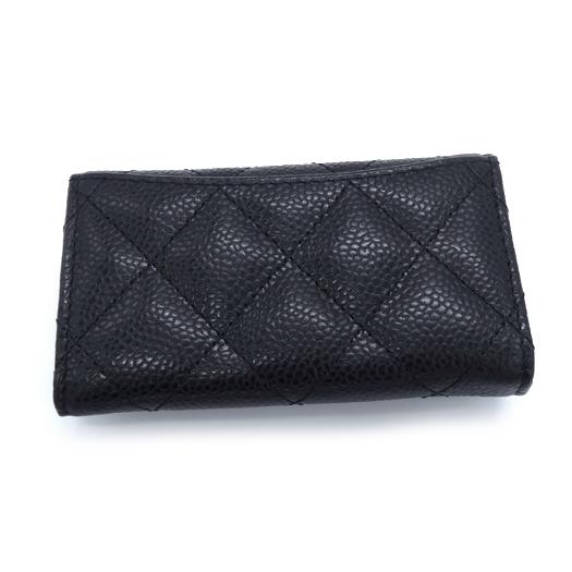 CHANEL シャネル キーケース 6連 マトラッセ キャビアスキン
