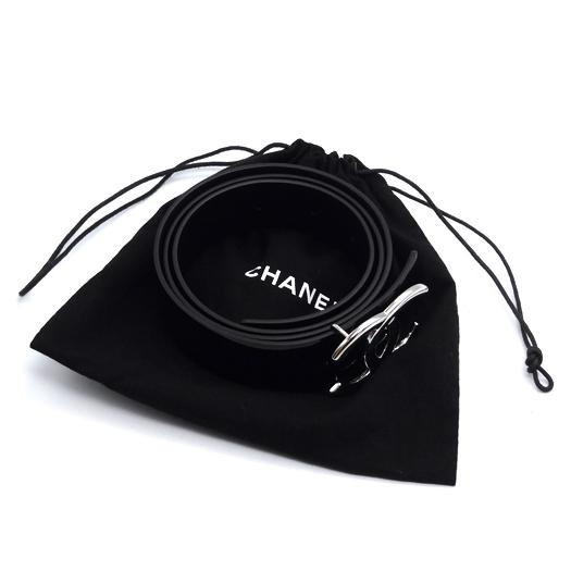 CHANEL シャネル ココマーク レディースベルト エナメル レザー