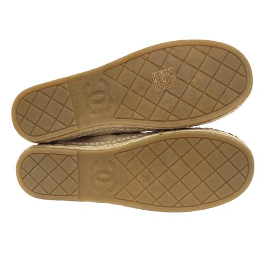 CHANEL エスパドリーユ　フラットシューズ CHANEL シャネル エスパドリーユ フラットシューズ #38 24.5cm