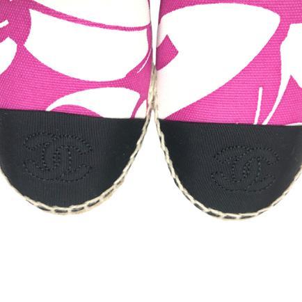 CHANEL シャネル エスパドリーユ フラットシューズ #37 23.5cm 