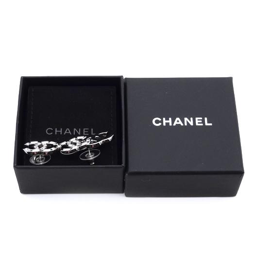 CHANEL シャネル ココマーク ラインストーン ピアス メタル CHANEL シャネル ココマーク ラインストーン ピアス メタル
