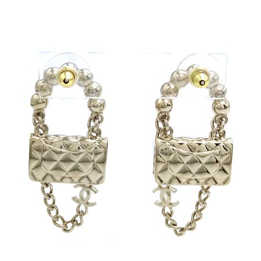 CHANEL シャネル フェイクパール マトラッセ ピアス バッグ