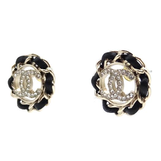 CHANEL（シャネル） ココマーク ラインストーン ピアス メタル