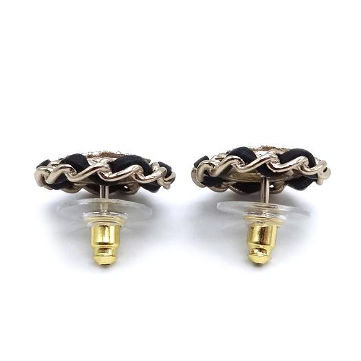 CHANEL（シャネル） ココマーク ラインストーン ピアス メタル