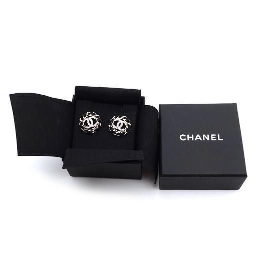 CHANEL（シャネル） ココマーク ラインストーン ピアス メタル