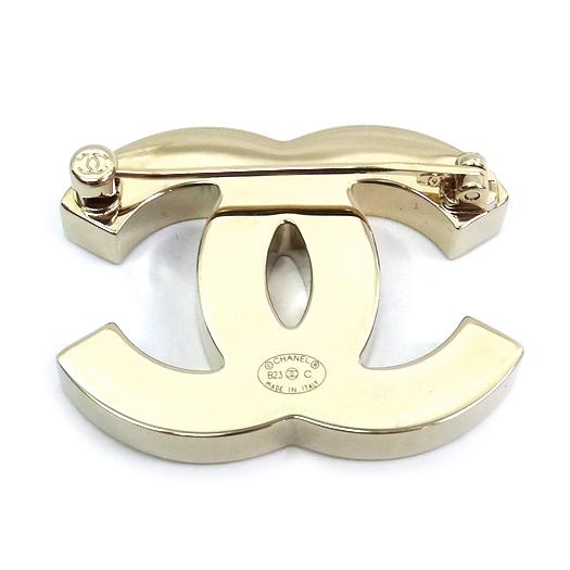 CHANEL シャネル ココマーク ブローチ バイカラー メタル
