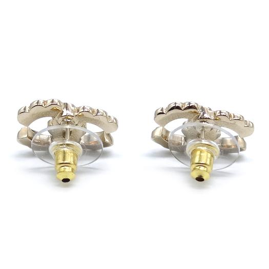 CHANEL（シャネル） ココマーク ピアス メタル ゴールド ホワイト