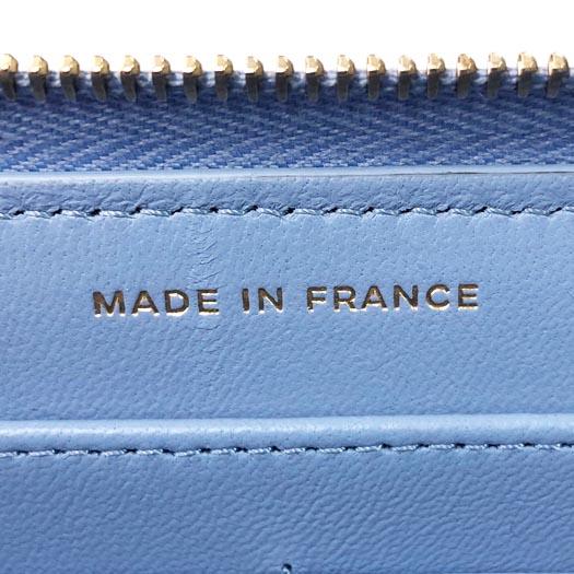 シャネル マトラッセ クラシック ラウンド ジップウォレット 長財布 ラムスキン ブルー AP0242 CHANEL 横浜BLANC CHANEL（シャネル） マトラッセ クラシック ラウンド ジップウォレット