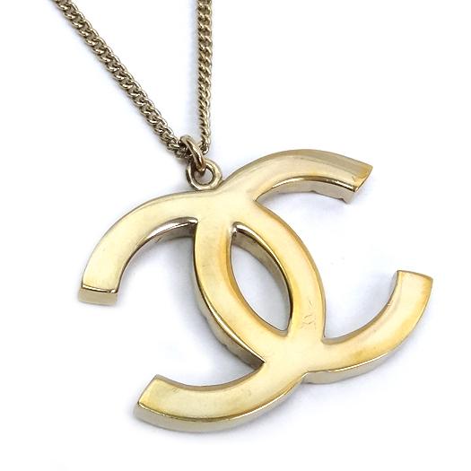 CHANEL シャネル ココマーク ラインストーン ネックレス メタル