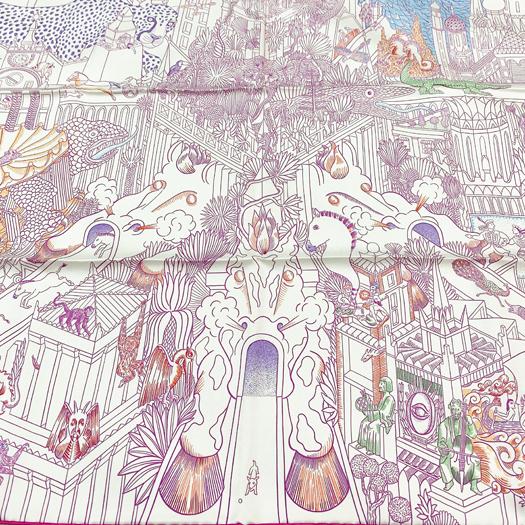 HERMES（エルメス） カレ90 スカーフ ANIMA POLIS アニマポリス